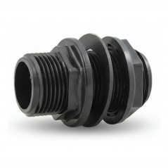 Polypropylene wall pass-through, male threaded in 26x34. CODITAL 5005408002600 - Image 1/2