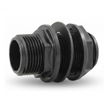 Polypropylene wall feedthrough, male threaded 26x34.