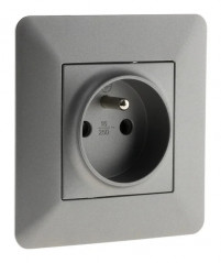 PRISE 2 POLES + TERRE ENCASTRABLE MODELE ARTEZO 135728