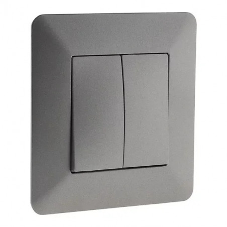 Double va-et-vient encastrable ZENITECH modèle ARTEZO Titanium