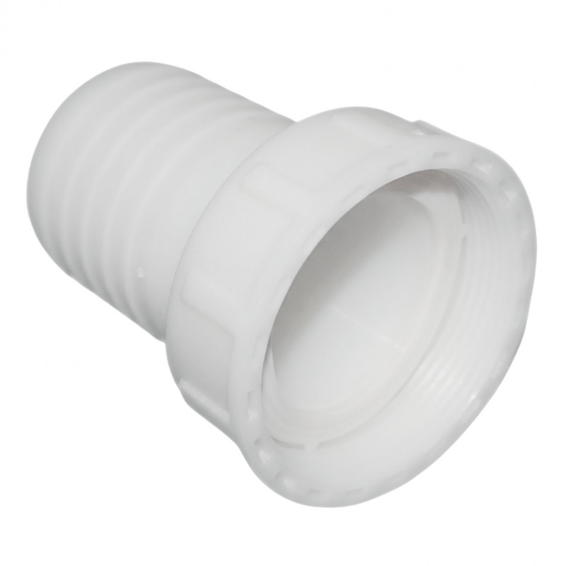 Raccordo scanalato in poliammide dado libero femmina 50x60 per tubo 50 mm