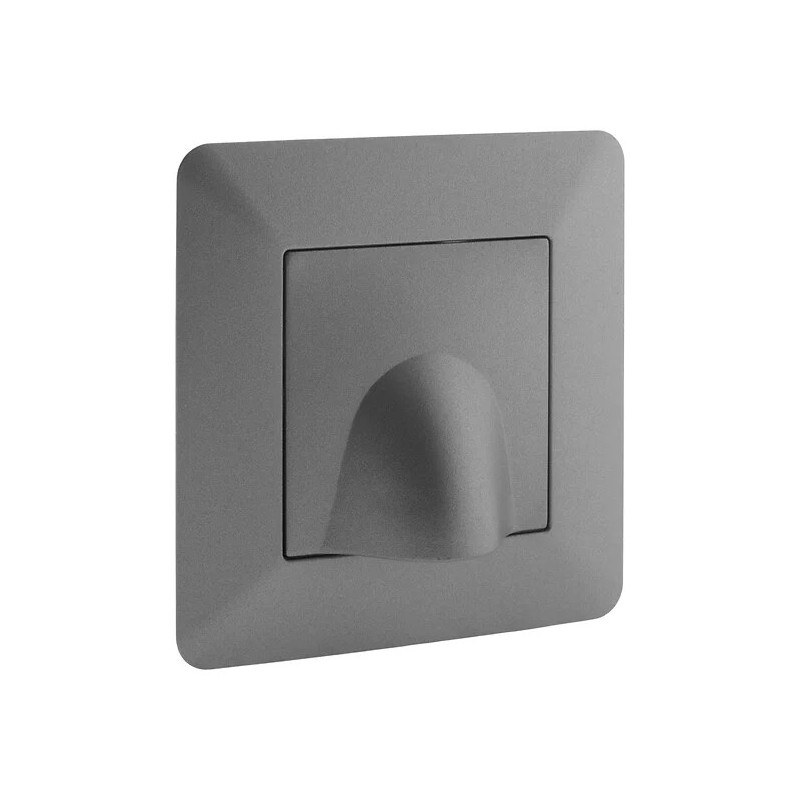 Plaque de sortie de câble encastrable ZENITECH modèle ARTEZO Titanium