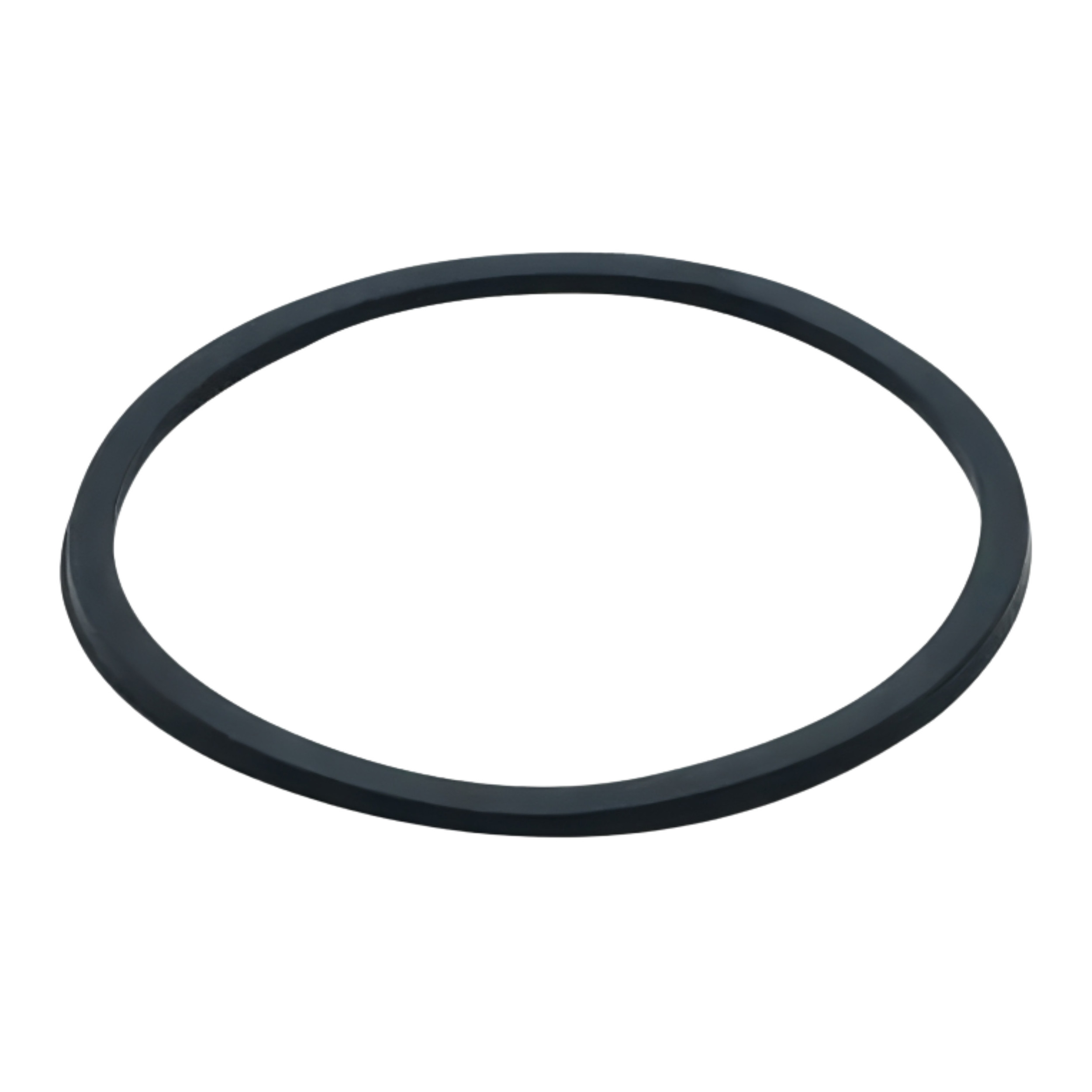 Vlakke afdichting voor gootsteen- of badkamersifon 62,8x56,5x2 mm, zwarte elastomeer VALENTIN 045100.005.00 - Afbeelding 1/3