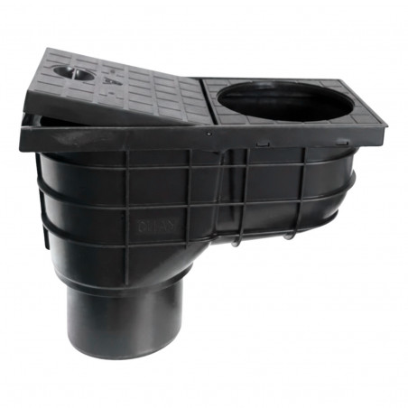 Récepteur d'eaux pluviales multifonction, évacuation Ø125