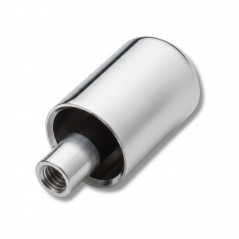 Bouton tirette de commande vidage évier NICOLL 532T, M6, laiton chromé, 45 x 25 mm