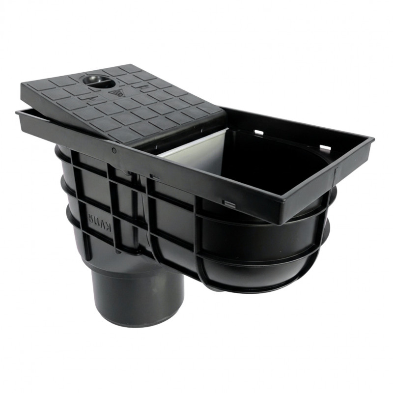 Récepteur d'eaux pluviales multifonction, évacuation Ø110