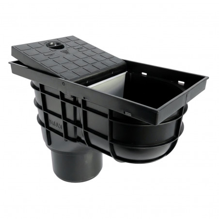 Récepteur d'eaux pluviales multifonction, évacuation Ø110