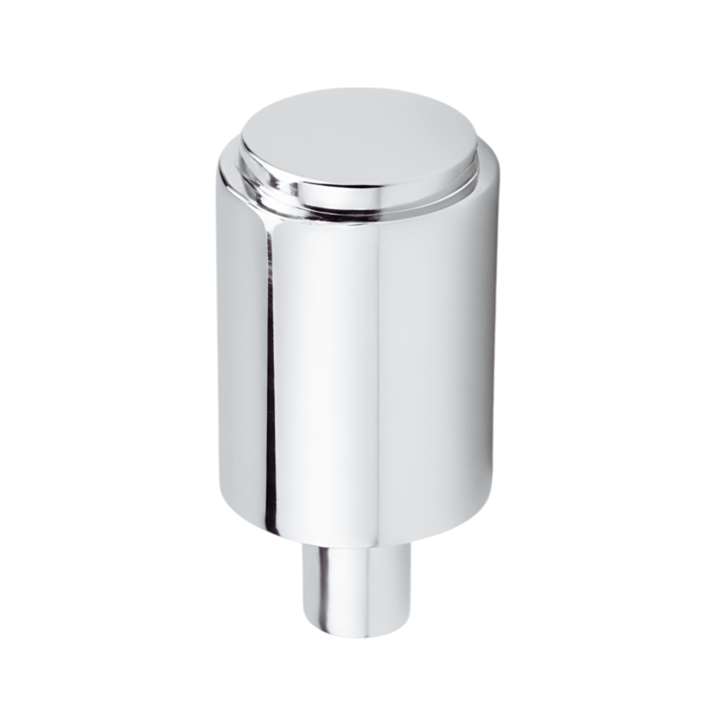 Bouton tirette de commande vidage évier NICOLL 532T, M6, laiton chromé, 45 x 25 mm