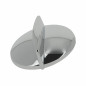 Bouton rotatif de commande vidage évier NICOLL ABS chromé, 53 mm
