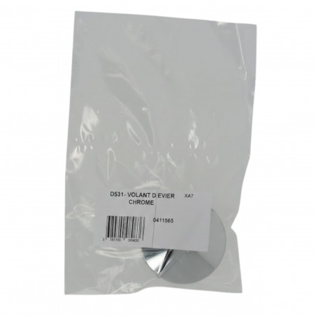 Pulsante rotativo di comando scarico lavello NICOLL ABS cromato, 53 mm 0411565 - SJ8 - Immagine 4/5