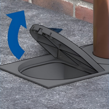 Récepteur d'eaux pluviales grande capacité, évacuation Ø160