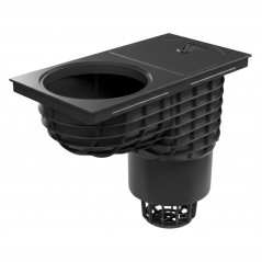 Récepteur d'eaux pluviales grande capacité, évacuation Ø160