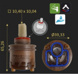 Cartouche courte NF C2 U3 fond plat double débit PAINI FRANCE pour 93CR11
