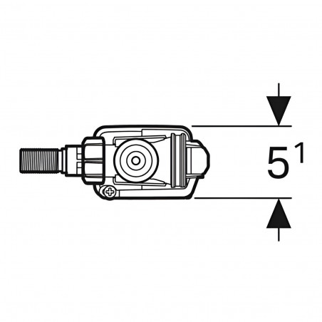 Robinet flotteur GEBERIT type 333 alimentation latérale 3/8", mamelon en laiton 136.721.00.3 - Image 3/3