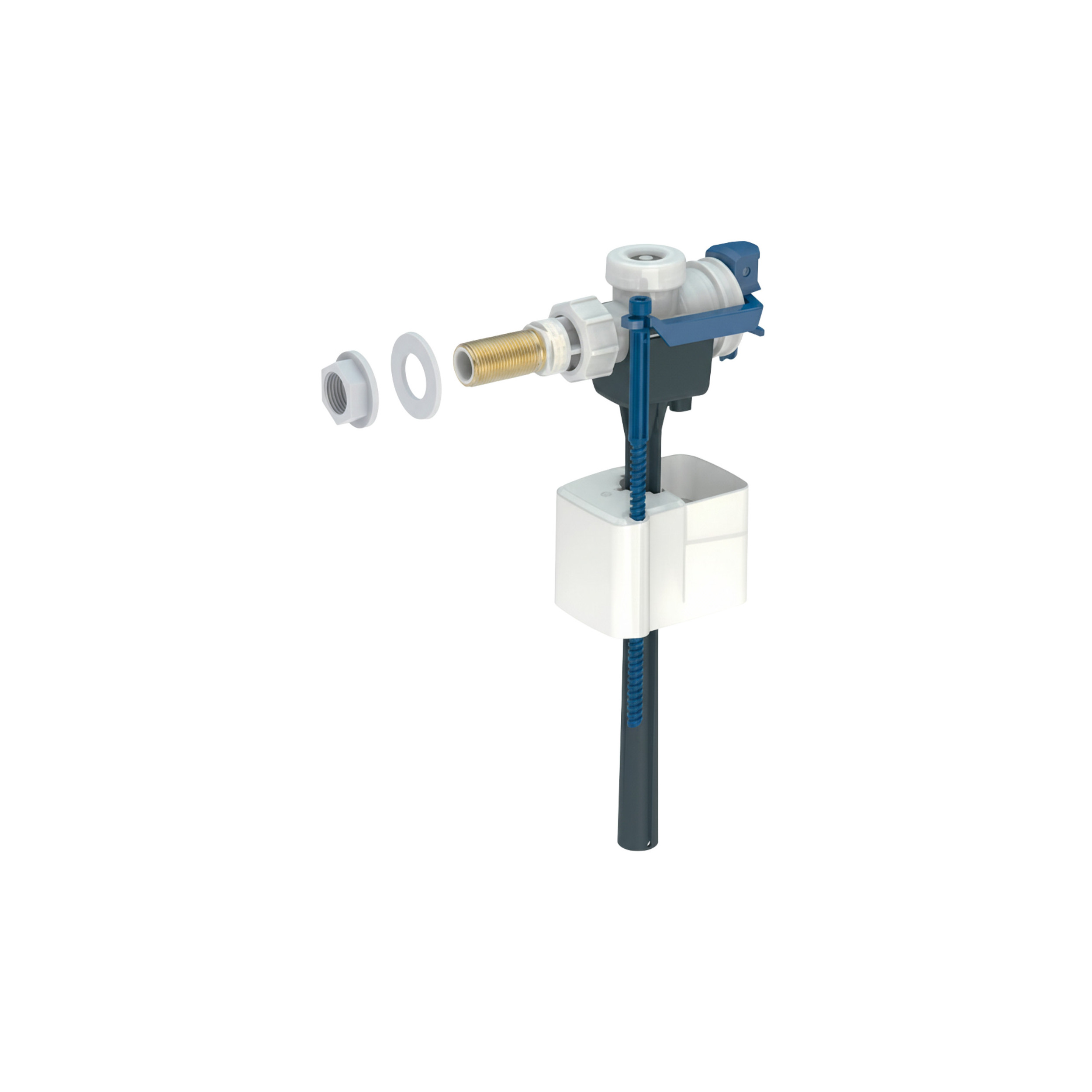 Float valve GEBERIT type 333 side feed 3/8", brass nipple 136.721.00.3 - Image 1/3