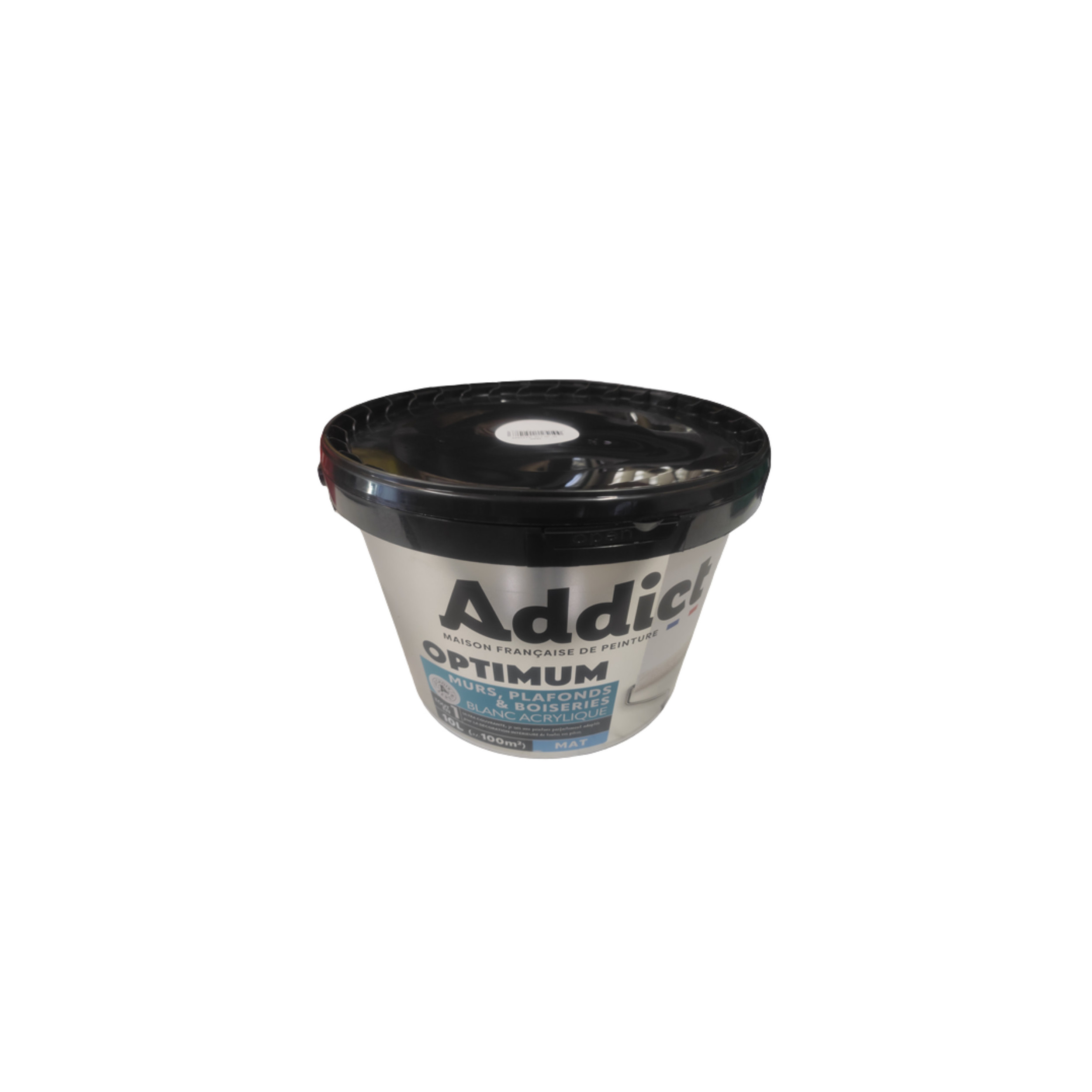 Penture acrylique murs, plafonds et boiseries ADDICT Optimum 10L blanc mat