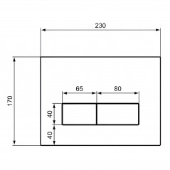 Plaque de commande WC W3709AA Ideal Standard, double touche, chromé