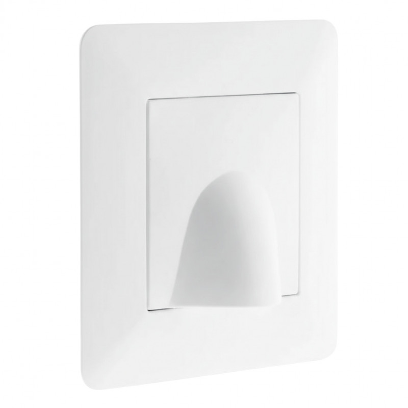Plaque de sortie de câble encastrable modèle ARTEZO blanc ZENITECH.