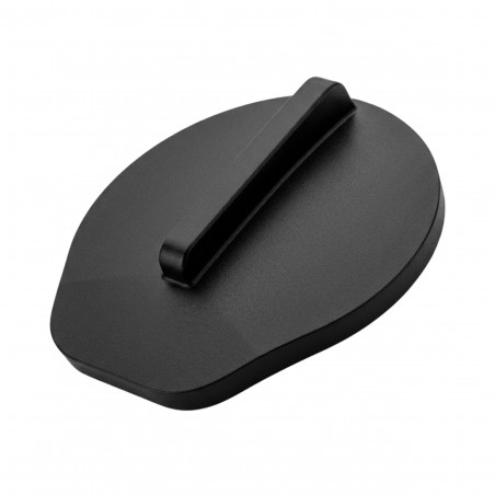 Bouchon pour bonde de douche Valentin ultra-plate Smart, élastomère noir