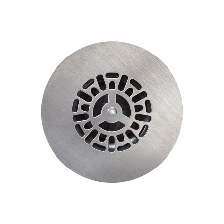 Shower drain 90 mm, vertical outlet 40 mm TOURBILLON, brushed stainless steel grille WIRQUIN 30723747 - Image 4/5