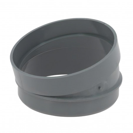 Bogen 110 mm zum Kleben 15° NICOLL PVC hellgrau, männlich-weiblich SV1 - Bild 3/4