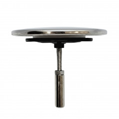 Clapet sourire 70 mm vidage baignoire, réglable 47 à 65 mm, chromé