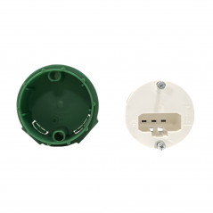 Boîte avec prise pour luminaire à encastrer