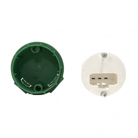 Boîte avec prise pour luminaire à encastrer