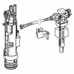 Renovierungsset für Geberit Mechanismus und Schwimmer Typ 212-383 für UP300/320/Sigma Unterputzspülkasten