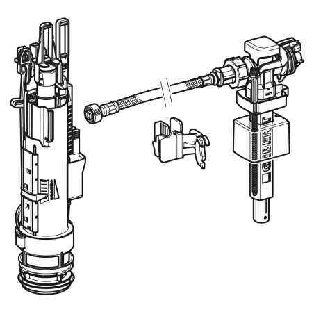 Renovatieset voor mechanisme en vlotter Geberit type 212-383 inbouwreservoir UP300/320/Sigma