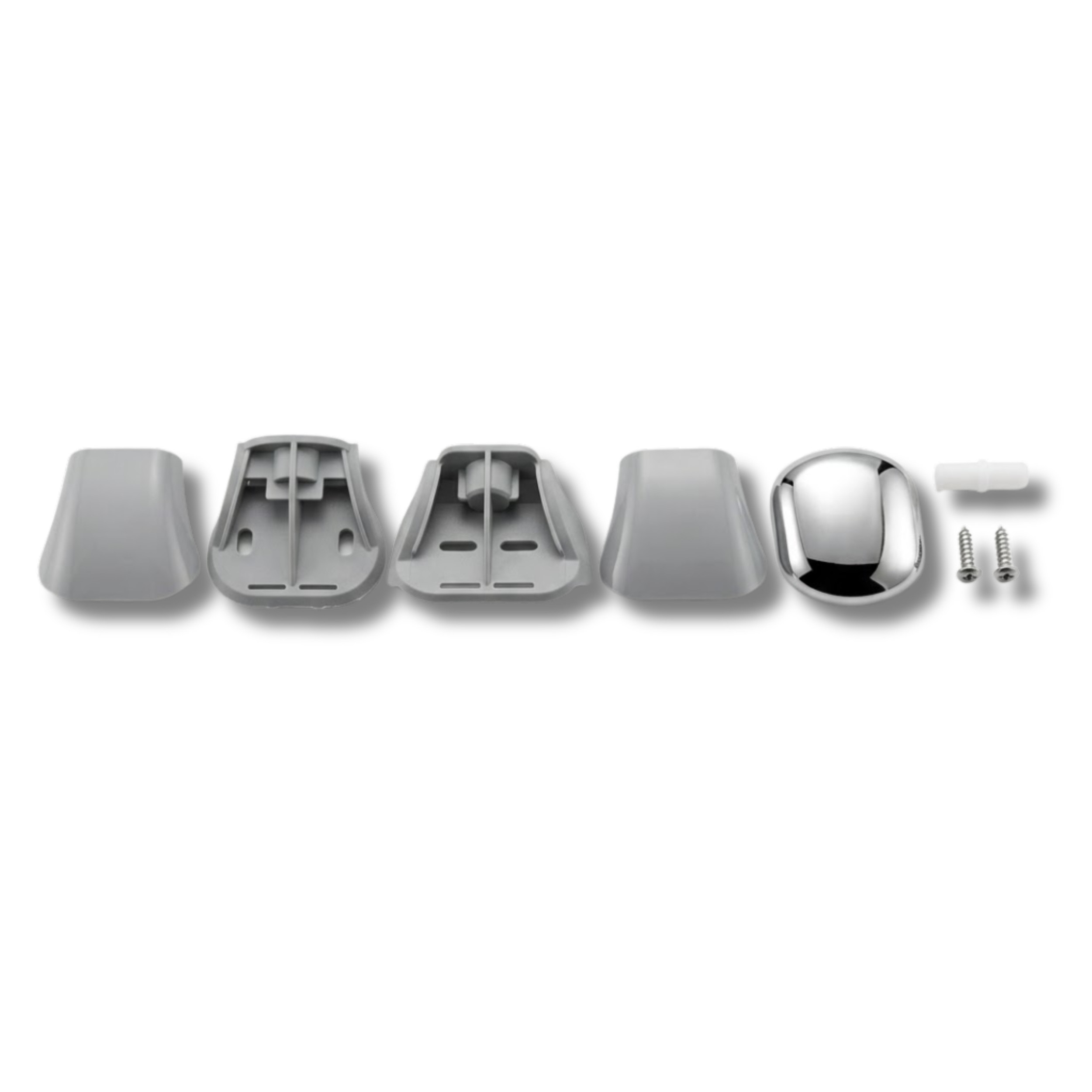 Kit bisagra NOVELLINI, modelo LUNES G, gris, tapa de tornillo gris metal aspecto inox R02LUGI1-K - Imagen 1/4