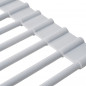 Escurridor de platos 330x520 mm latiguillo enrollable en silicona y acero gris
