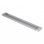 Dish drainer 330x520 mm flexible hose rollable in silicone and gray steel