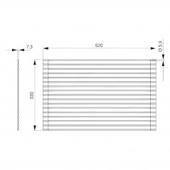 Egouttoir à vaisselle 330x520 mm flexible enroulable en silicone et acier gris