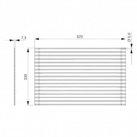 Escurridor de platos 330x520 mm latiguillo enrollable en silicona y acero gris