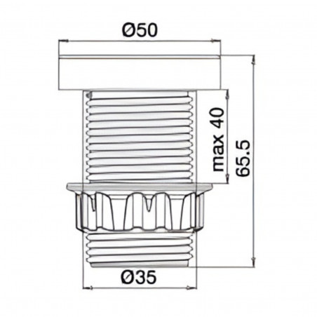 Douchekopsteun voor badafvoer, verchroomd VALENTIN 999000.000.00 - Afbeelding 3/3