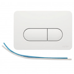 Valsir pneumatic control plate double flow for Cubik, White