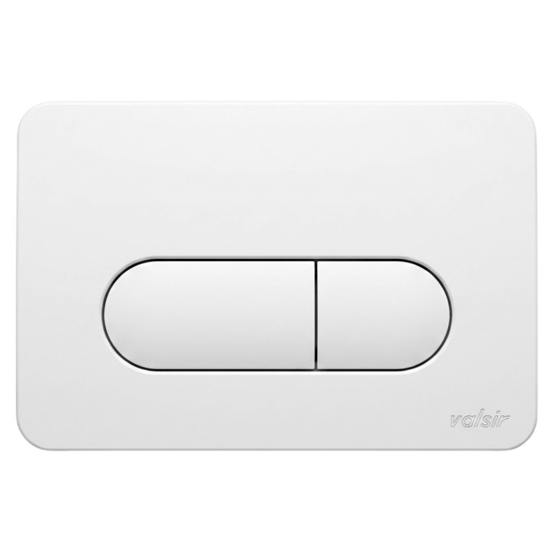 Placa Valsir White de doble flujo para Cubik
