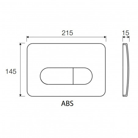 Pneumatische bedieningsplaat Valsir dubbele doorstroming voor Cubik, Wit VS0871501 - Afbeelding 4/4