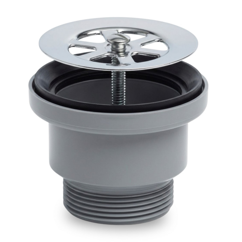 Drain for kitchen sink 60 mm outlet 40x49, stainless steel grid 70 MM Drain for kitchen sink 60 mm outlet 40x49, stainless steel grid 70 MM