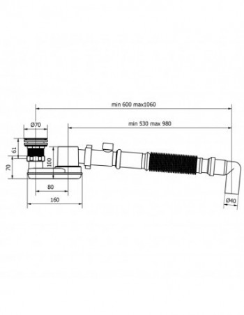 Bathtub Drain Clic-Clac VALENTIN with 57990000000