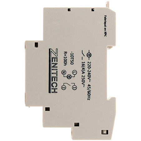 Horloge analogique journalière ZENITECH pour tableau électrique