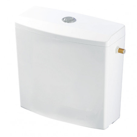 Complete wall-hung toilet cistern in PVC WIRQUIN with adjustable fixing distance from 135 to 240mm
