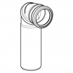 Coude d'évacuation rotatif 90° GEBERIT Duofix, raccordement pour WC suspendu