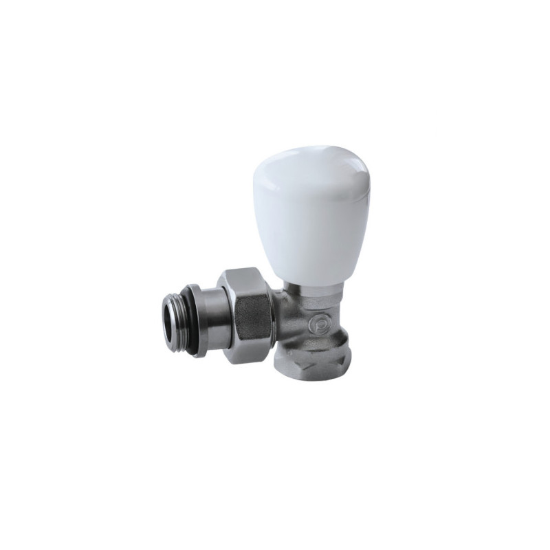 Manual radiator tap in right angle, screw-on 15x21 PETTINAROLI