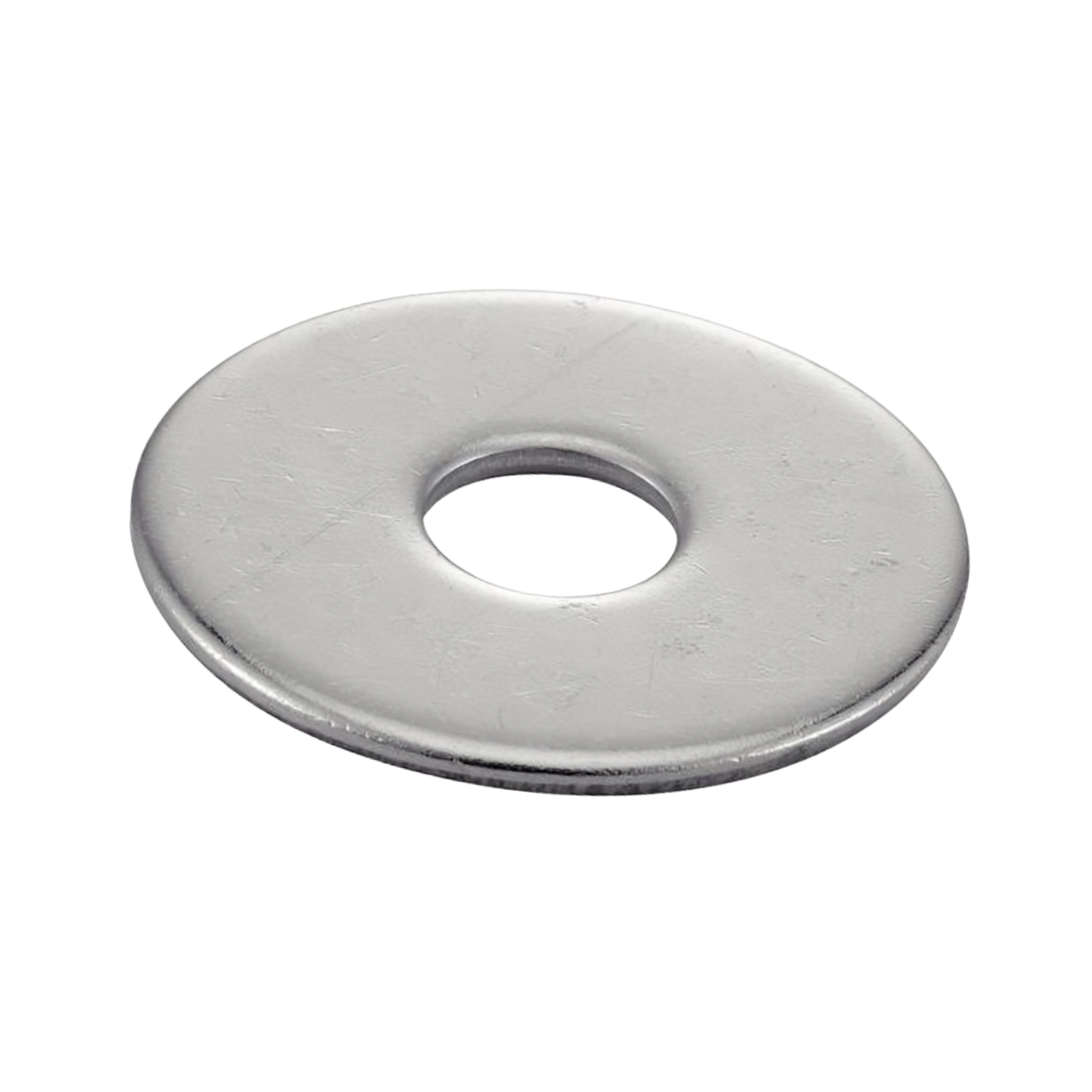 Extra grote vlakke sluitring diameter 8mm verzinkt staal, 12 stuks. VYNEX 027646