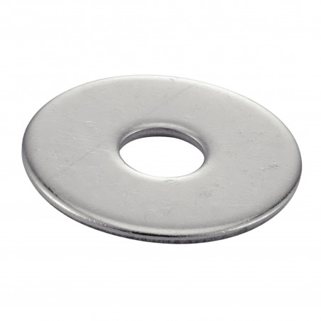 Extra grote vlakke sluitring diameter 8mm verzinkt staal, 12 stuks. VYNEX 027646
