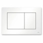 Plaque de déclenchement WC TECE now double volume, blanc brillant, 220 x 150 x 5 mm