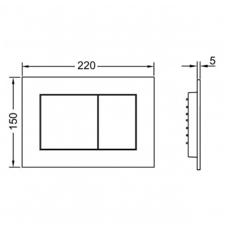 TECE now WC flush plate, double 9240400