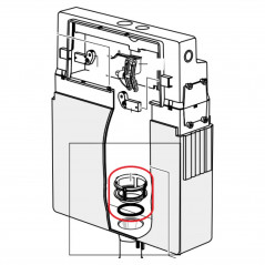 Bassin, siège de mécanisme pour réservoir WC encastré Schwab, 712-2110